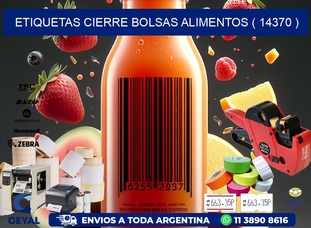 ETIQUETAS CIERRE BOLSAS ALIMENTOS ( 14370 )