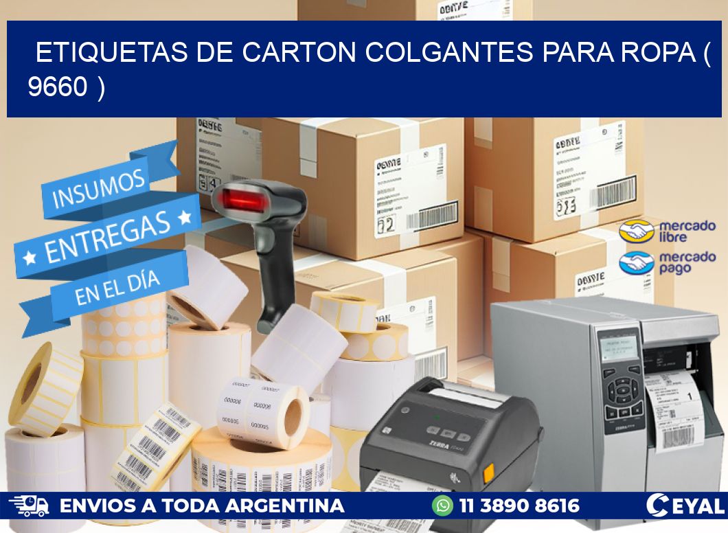 ETIQUETAS DE CARTON COLGANTES PARA ROPA ( 9660 )