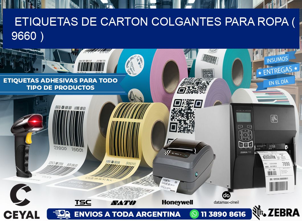 ETIQUETAS DE CARTON COLGANTES PARA ROPA ( 9660 )