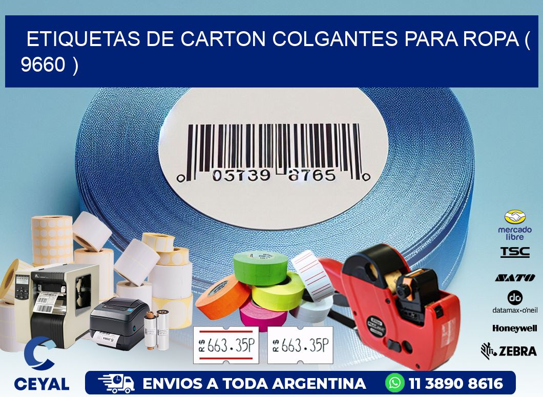 ETIQUETAS DE CARTON COLGANTES PARA ROPA ( 9660 )