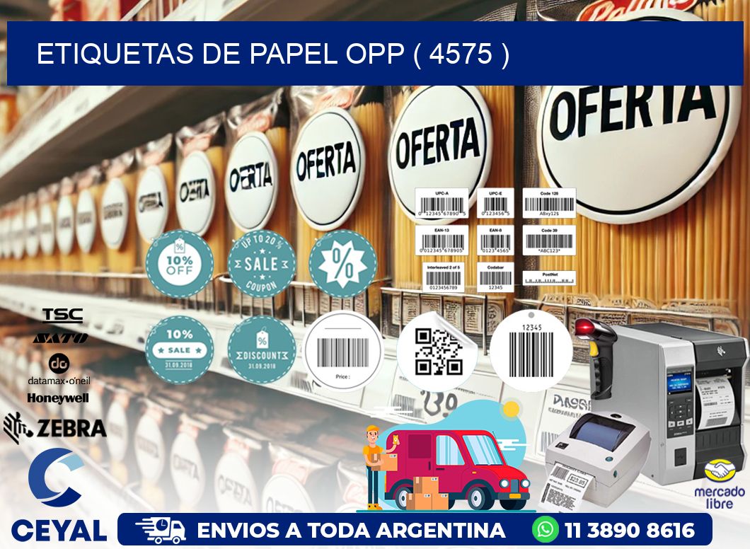 ETIQUETAS DE PAPEL OPP ( 4575 )
