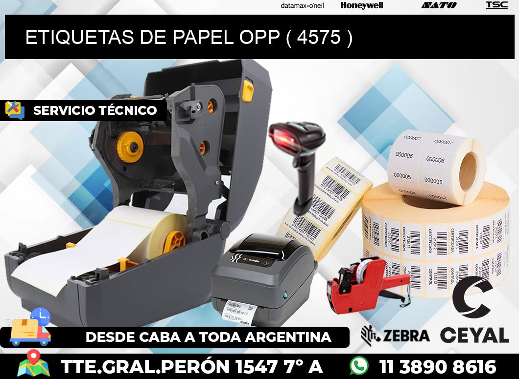 ETIQUETAS DE PAPEL OPP ( 4575 )