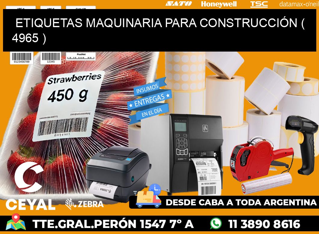 ETIQUETAS MAQUINARIA PARA CONSTRUCCIÓN ( 4965 )
