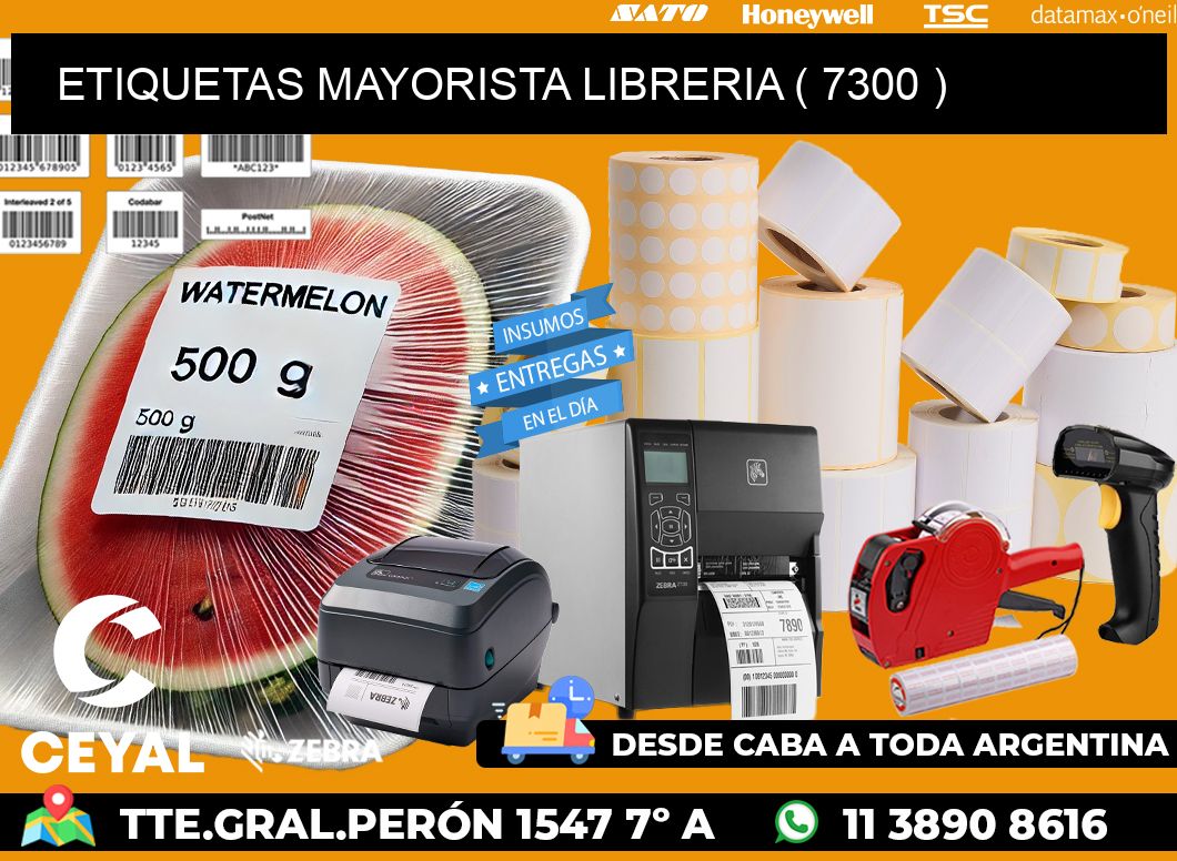 ETIQUETAS MAYORISTA LIBRERIA ( 7300 )
