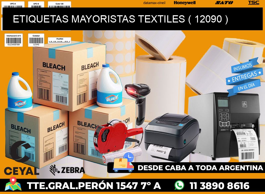 ETIQUETAS MAYORISTAS TEXTILES ( 12090 )