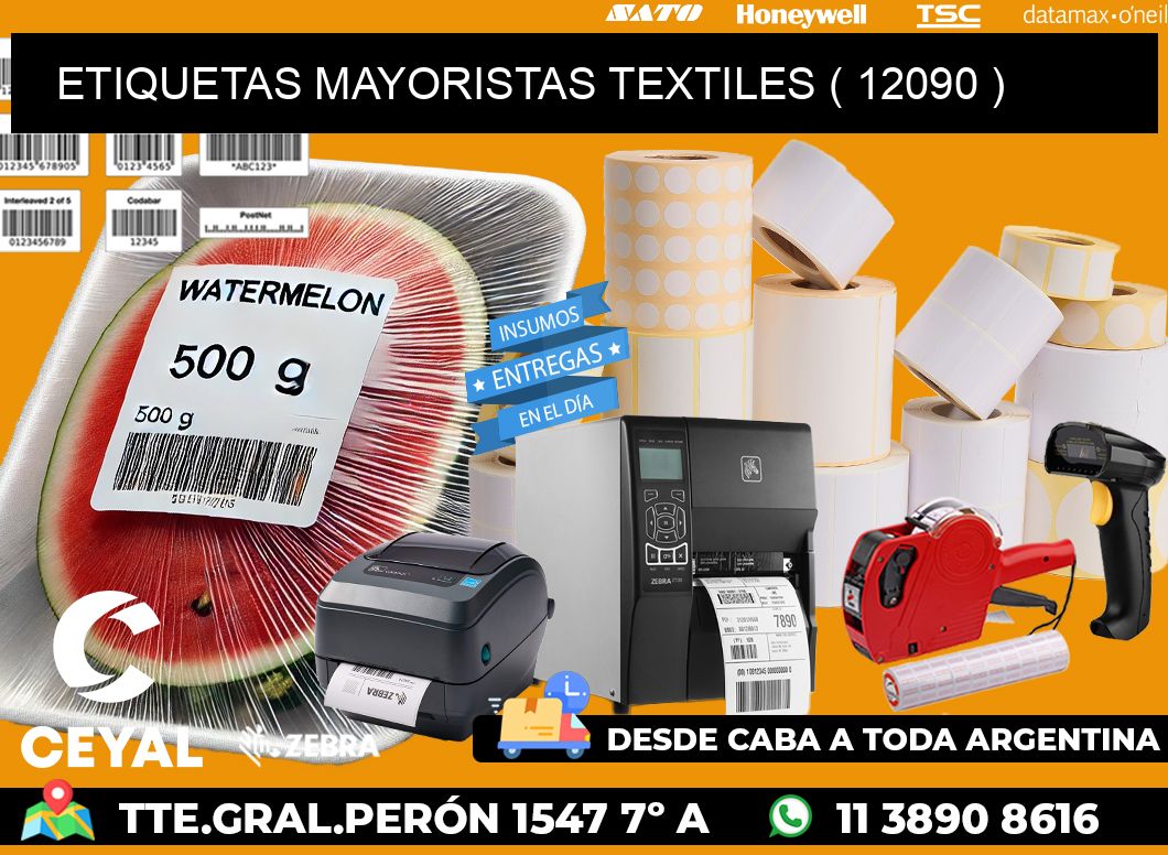 ETIQUETAS MAYORISTAS TEXTILES ( 12090 )