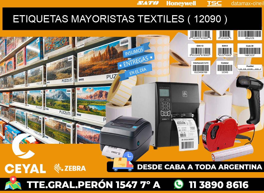 ETIQUETAS MAYORISTAS TEXTILES ( 12090 )