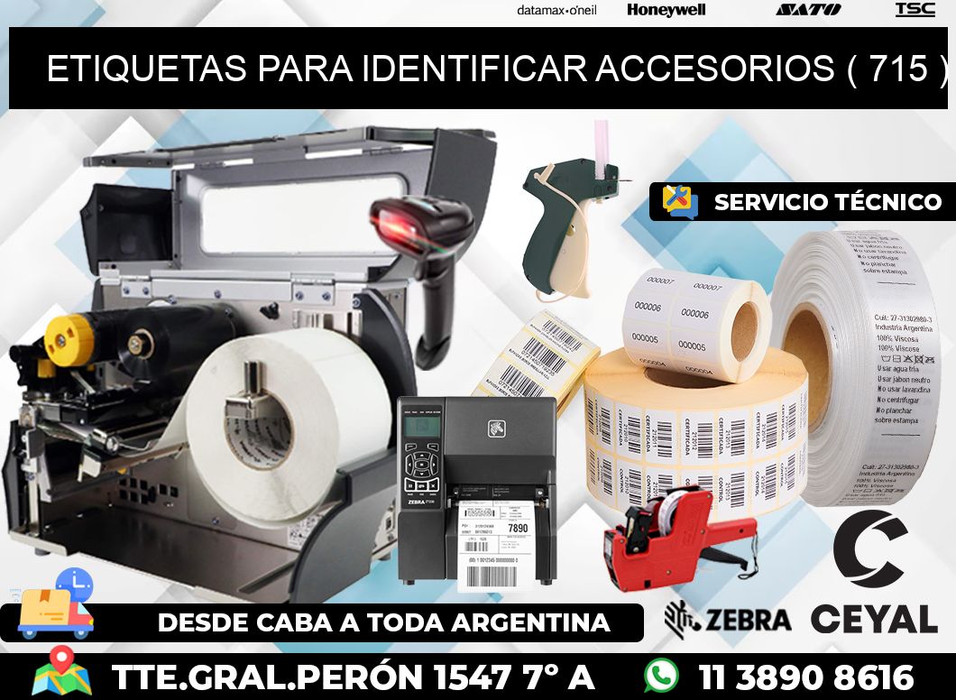 ETIQUETAS PARA IDENTIFICAR ACCESORIOS ( 715 )