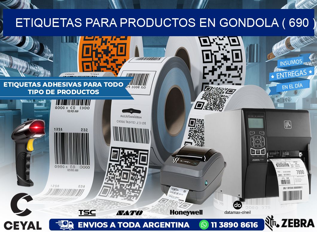 ETIQUETAS PARA PRODUCTOS EN GONDOLA ( 690 )