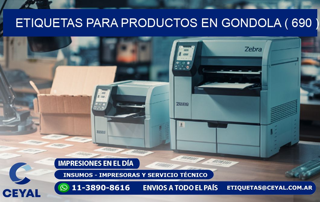 ETIQUETAS PARA PRODUCTOS EN GONDOLA ( 690 )