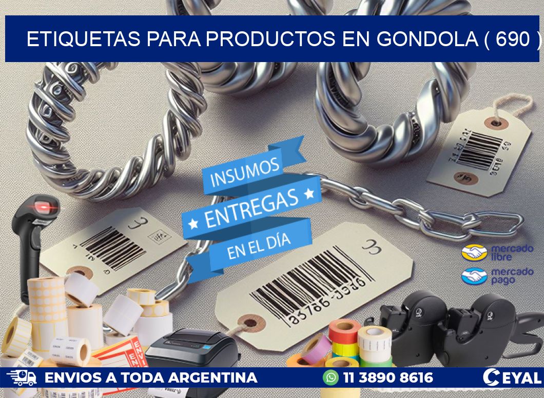 ETIQUETAS PARA PRODUCTOS EN GONDOLA ( 690 )