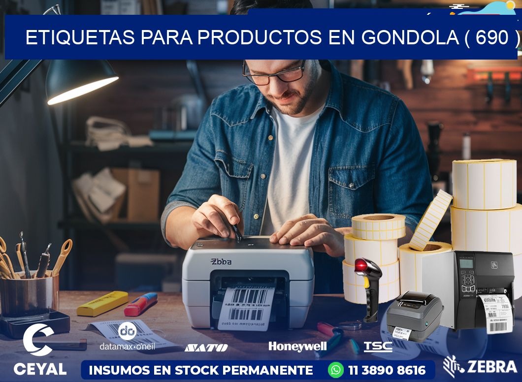 ETIQUETAS PARA PRODUCTOS EN GONDOLA ( 690 )