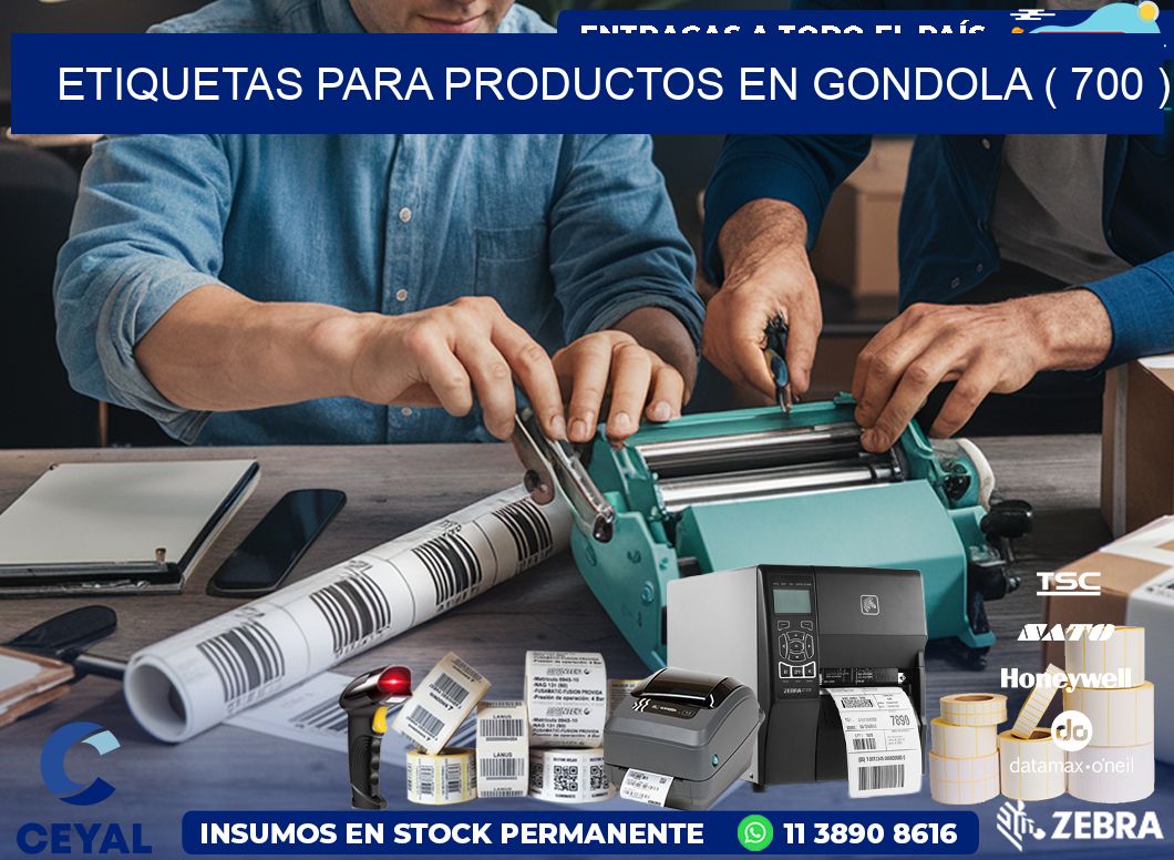 ETIQUETAS PARA PRODUCTOS EN GONDOLA ( 700 )