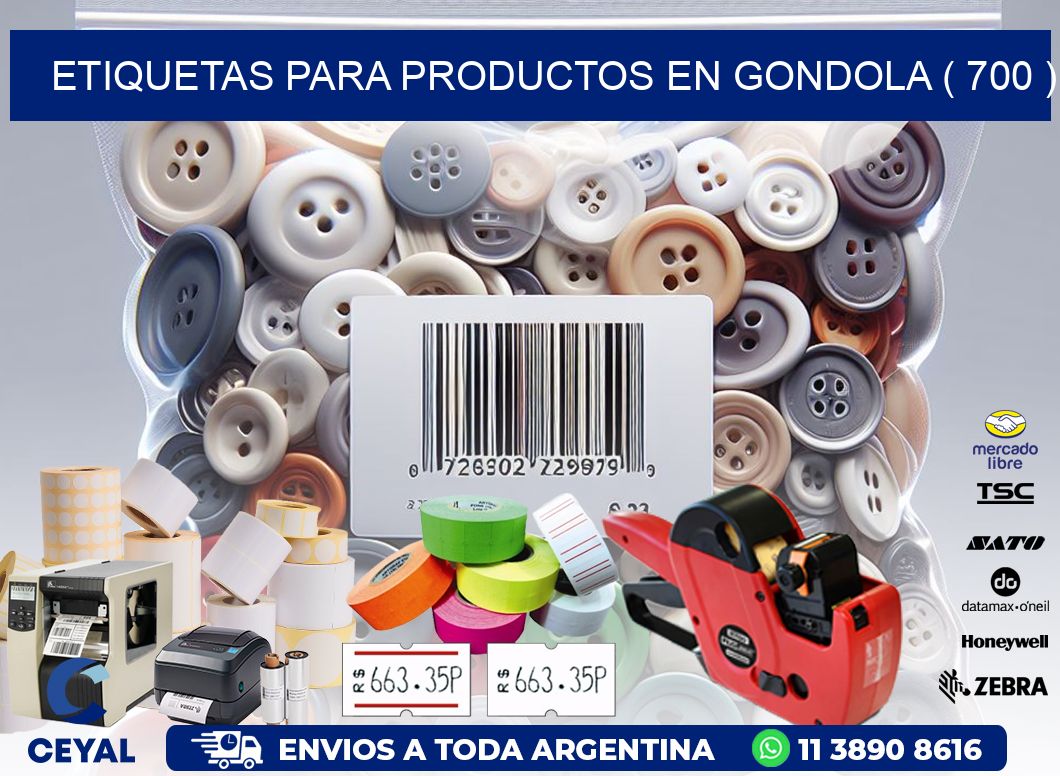 ETIQUETAS PARA PRODUCTOS EN GONDOLA ( 700 )