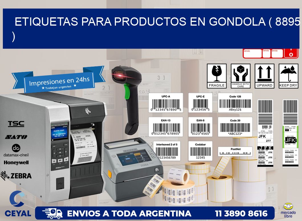 ETIQUETAS PARA PRODUCTOS EN GONDOLA ( 8895 )