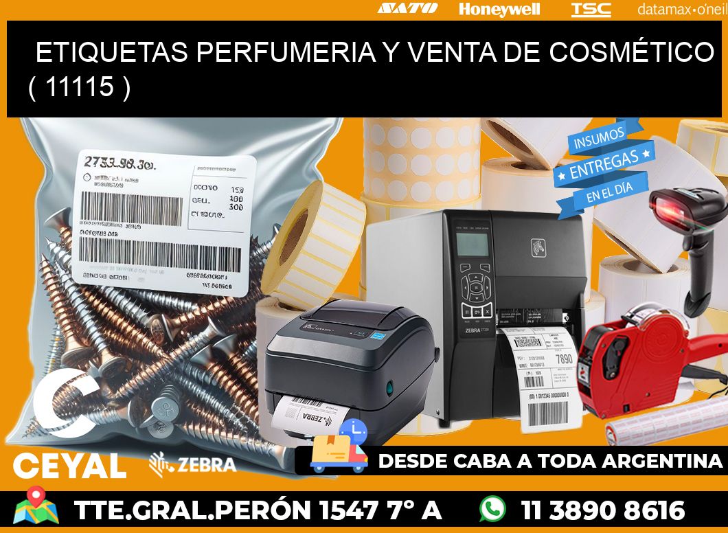 ETIQUETAS PERFUMERIA Y VENTA DE COSMÉTICO ( 11115 )