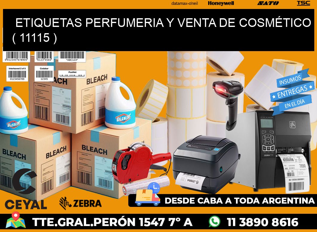 ETIQUETAS PERFUMERIA Y VENTA DE COSMÉTICO ( 11115 )