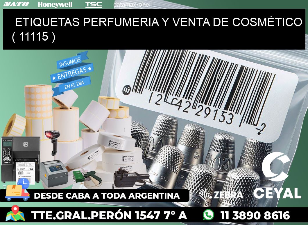 ETIQUETAS PERFUMERIA Y VENTA DE COSMÉTICO ( 11115 )