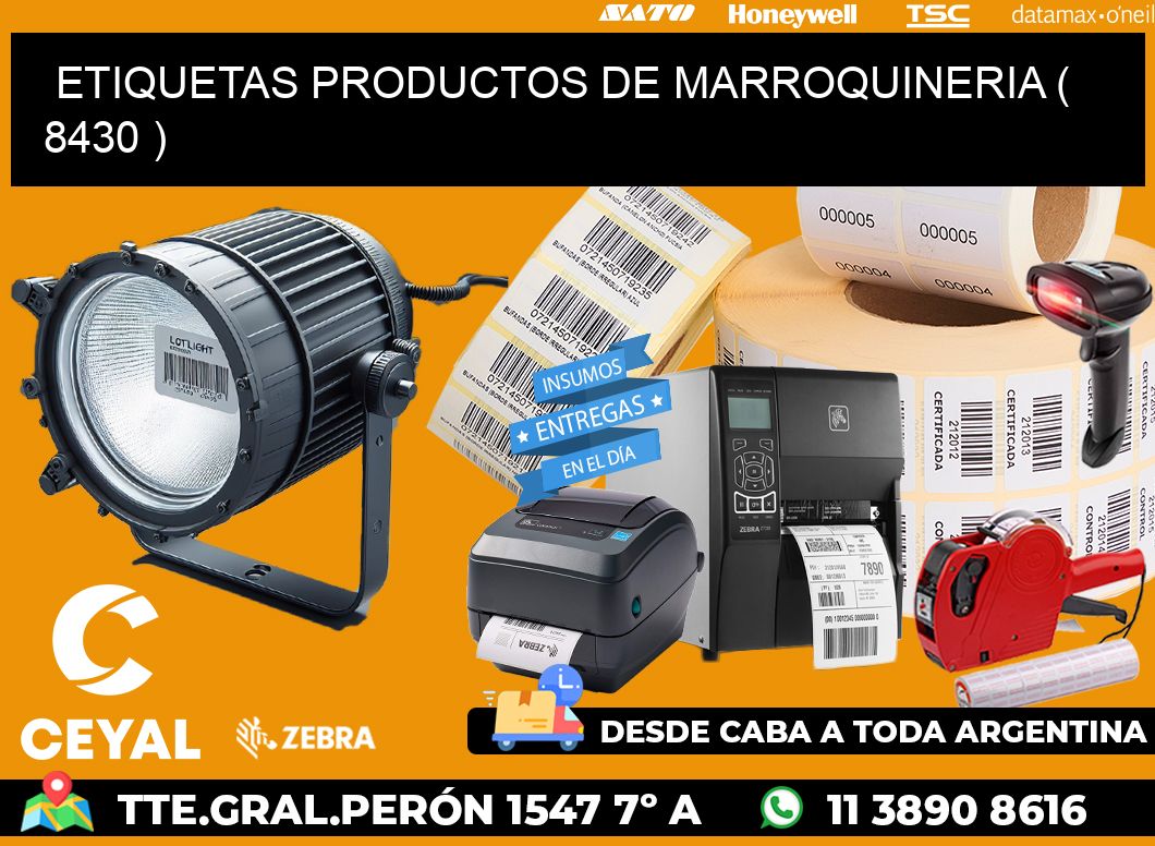 ETIQUETAS PRODUCTOS DE MARROQUINERIA ( 8430 )