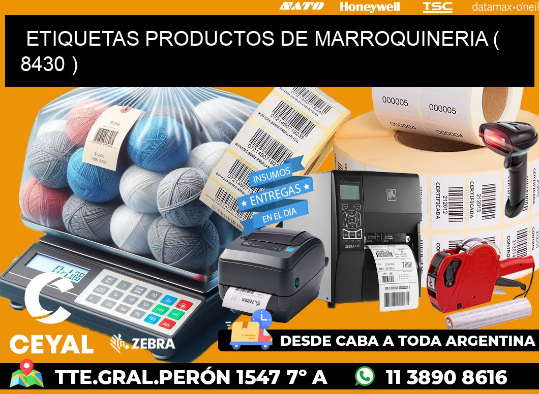 ETIQUETAS PRODUCTOS DE MARROQUINERIA ( 8430 )