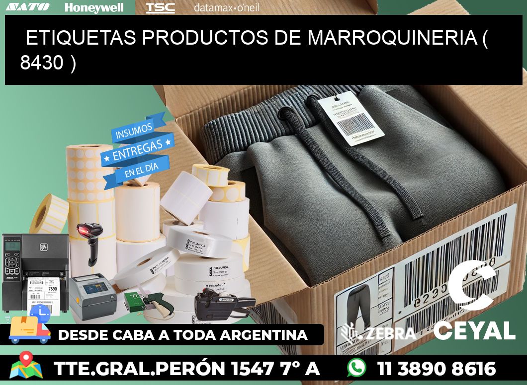 ETIQUETAS PRODUCTOS DE MARROQUINERIA ( 8430 )