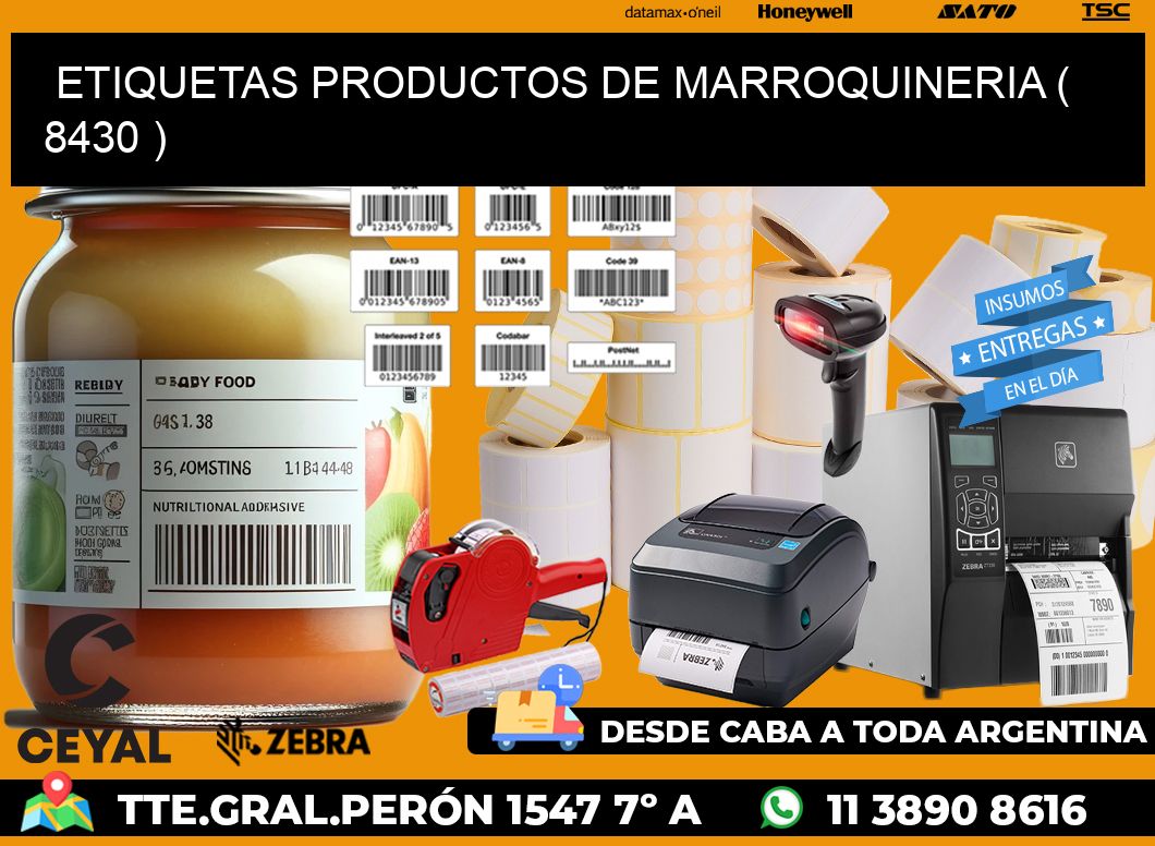 ETIQUETAS PRODUCTOS DE MARROQUINERIA ( 8430 )