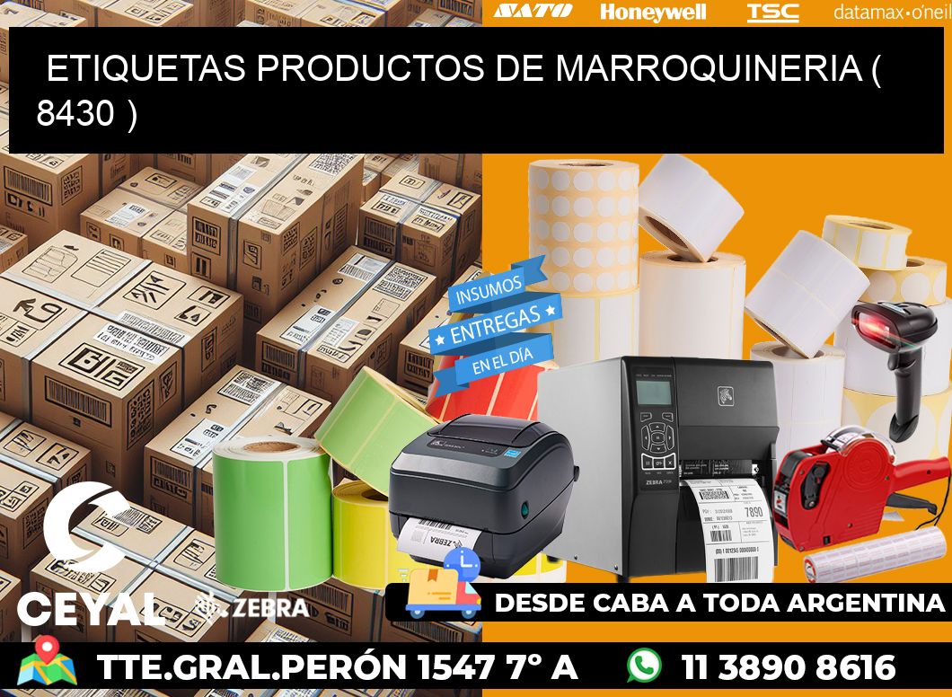 ETIQUETAS PRODUCTOS DE MARROQUINERIA ( 8430 )