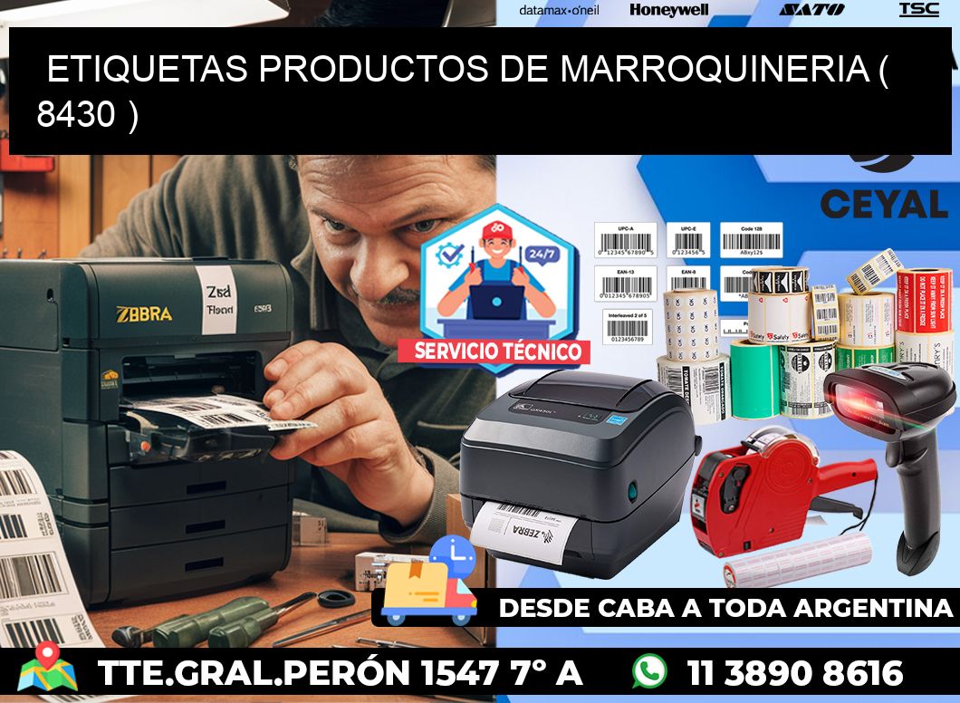 ETIQUETAS PRODUCTOS DE MARROQUINERIA ( 8430 )