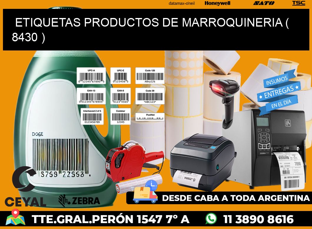 ETIQUETAS PRODUCTOS DE MARROQUINERIA ( 8430 )