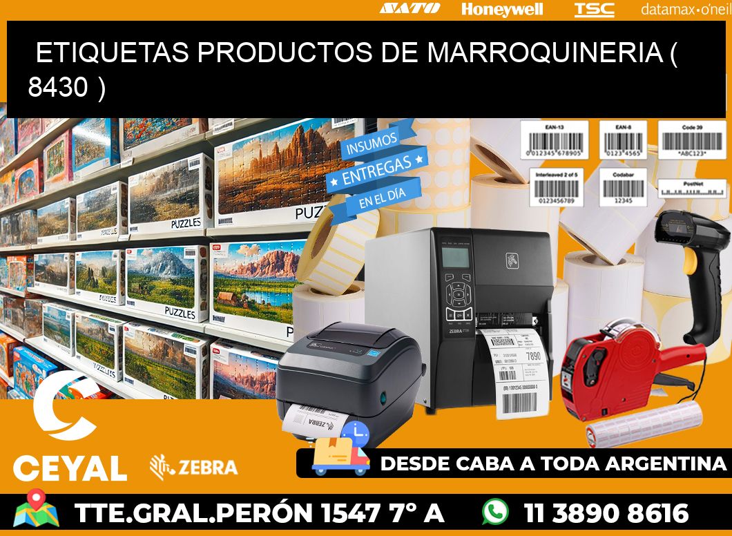 ETIQUETAS PRODUCTOS DE MARROQUINERIA ( 8430 )