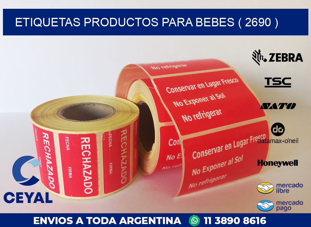 ETIQUETAS PRODUCTOS PARA BEBES ( 2690 )