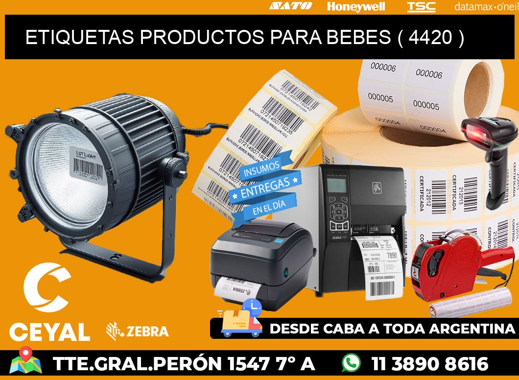 ETIQUETAS PRODUCTOS PARA BEBES ( 4420 )