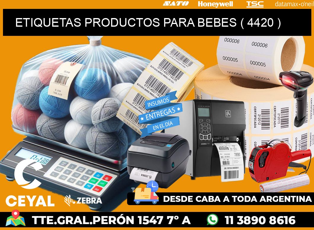 ETIQUETAS PRODUCTOS PARA BEBES ( 4420 )