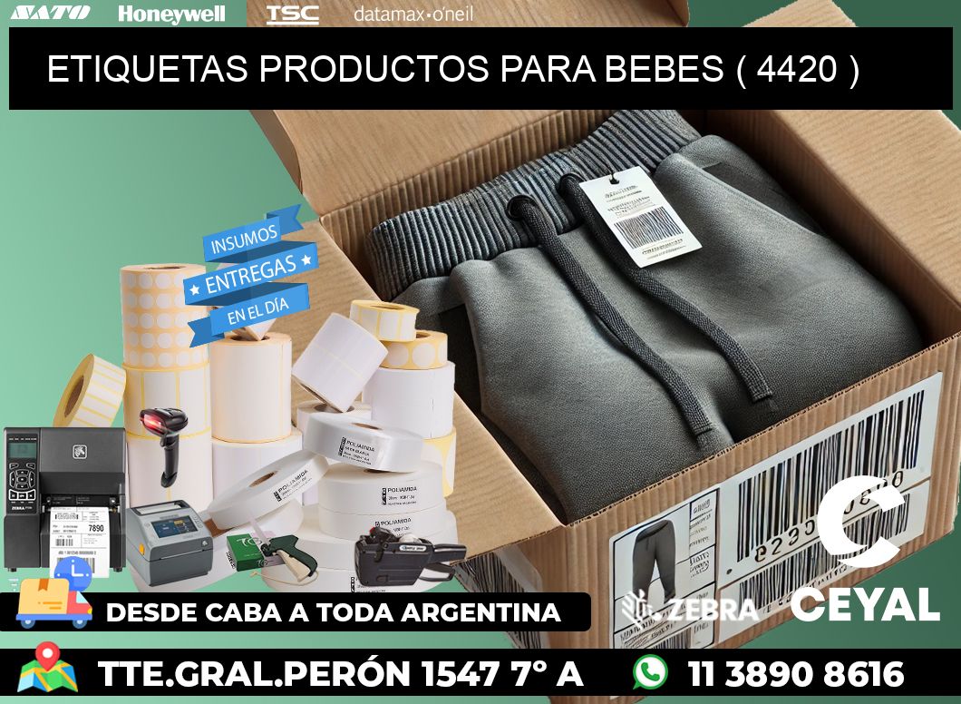 ETIQUETAS PRODUCTOS PARA BEBES ( 4420 )