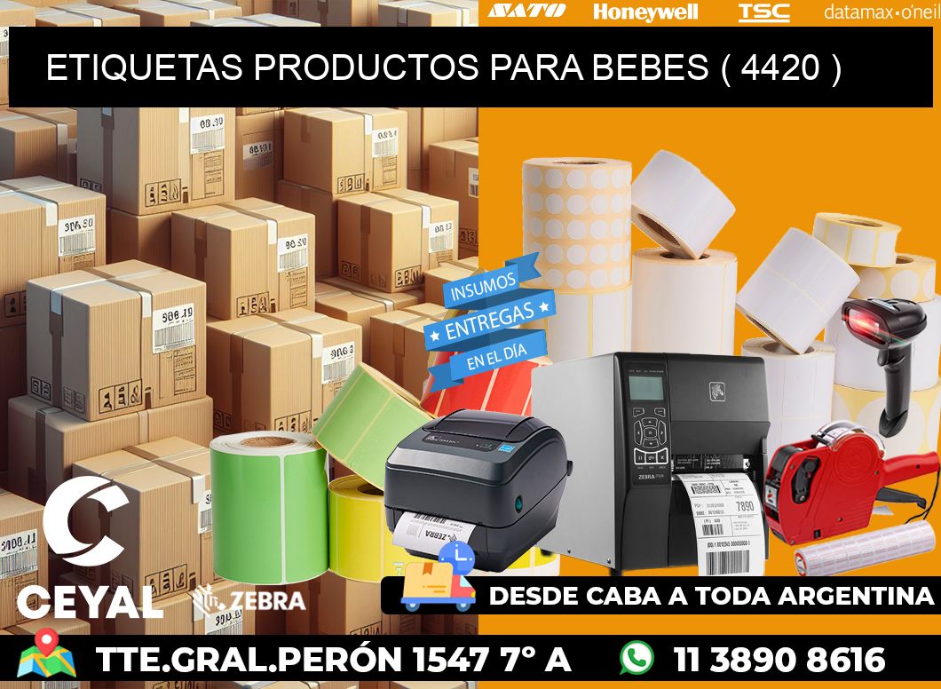 ETIQUETAS PRODUCTOS PARA BEBES ( 4420 )