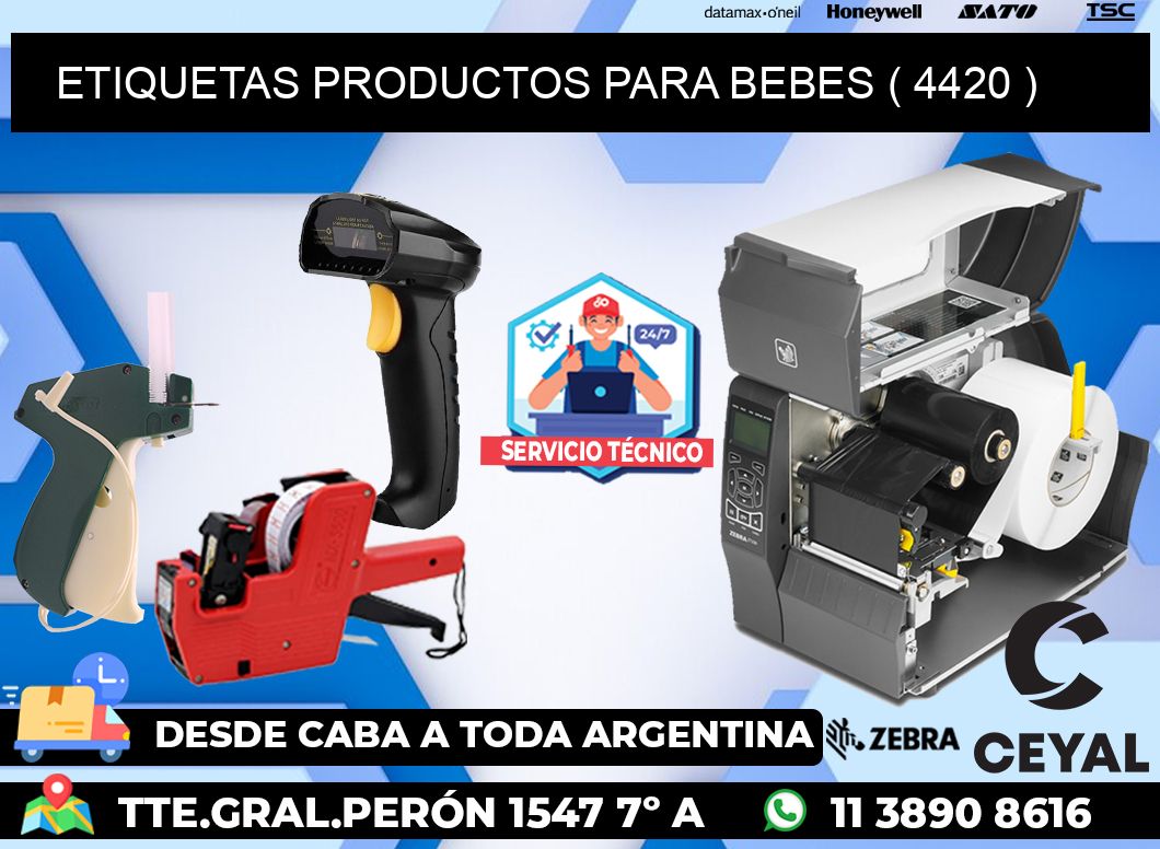 ETIQUETAS PRODUCTOS PARA BEBES ( 4420 )