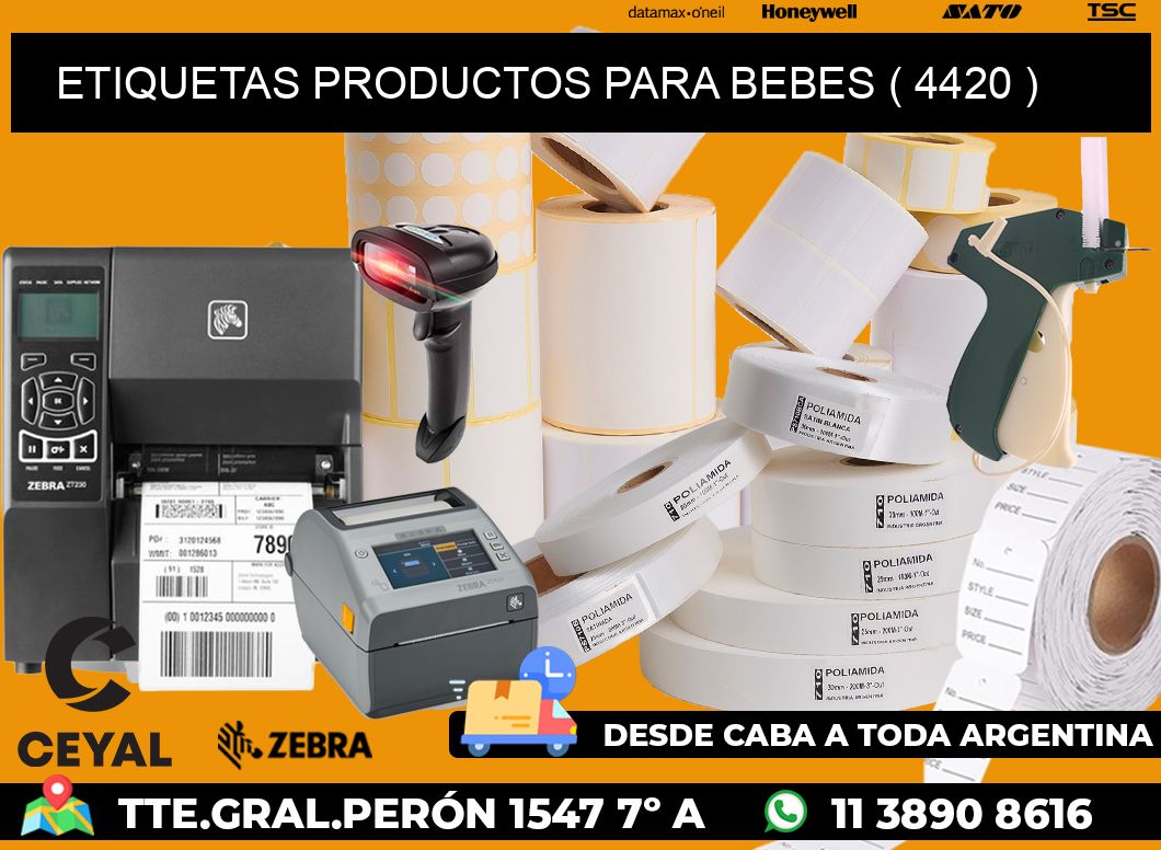 ETIQUETAS PRODUCTOS PARA BEBES ( 4420 )