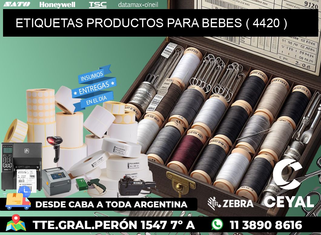 ETIQUETAS PRODUCTOS PARA BEBES ( 4420 )