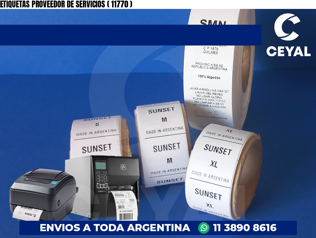 ETIQUETAS PROVEEDOR DE SERVICIOS ( 11770 )