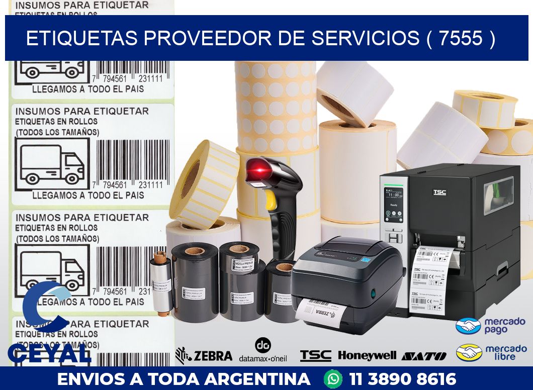 ETIQUETAS PROVEEDOR DE SERVICIOS ( 7555 )