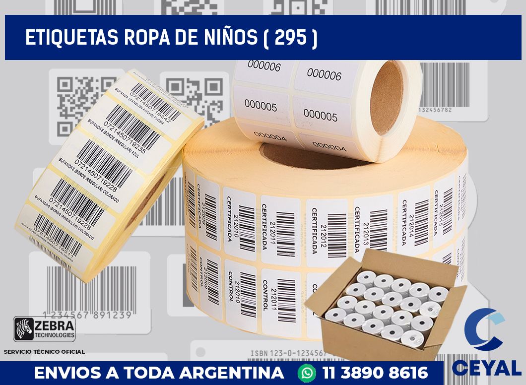 ETIQUETAS ROPA DE NIÑOS ( 295 )