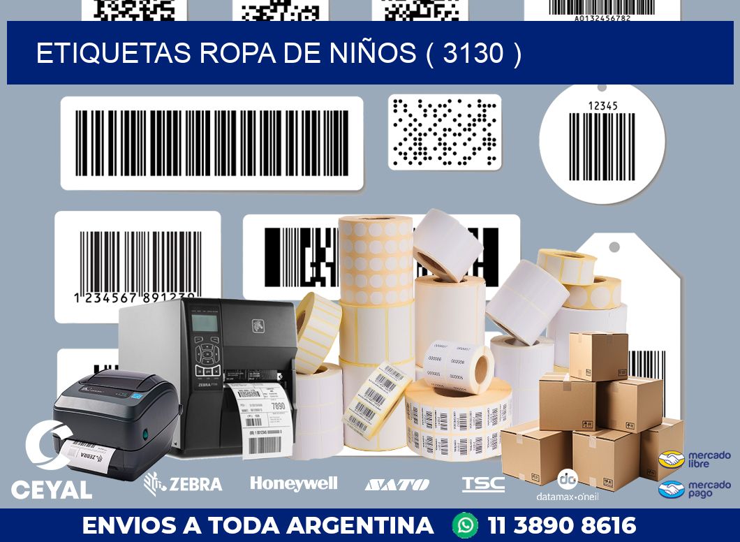 ETIQUETAS ROPA DE NIÑOS ( 3130 )