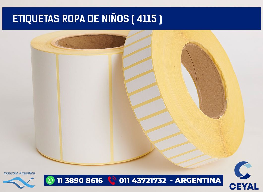 ETIQUETAS ROPA DE NIÑOS ( 4115 )