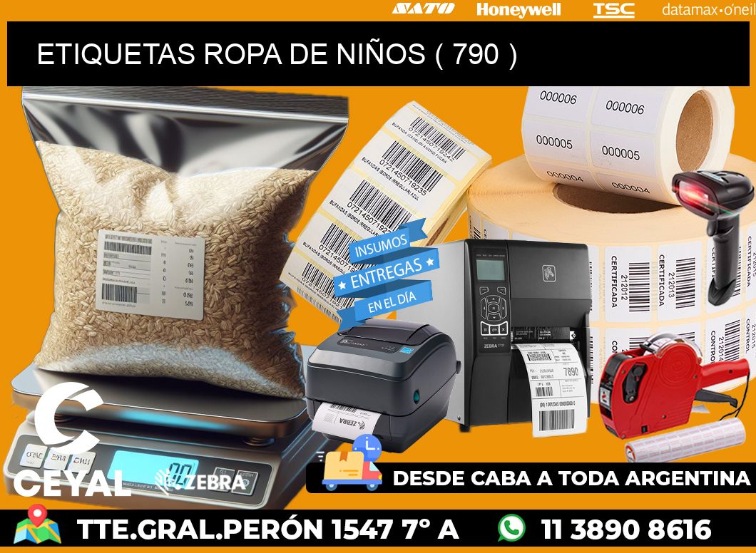 ETIQUETAS ROPA DE NIÑOS ( 790 )