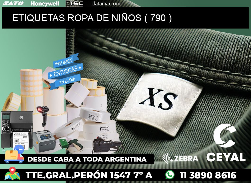 ETIQUETAS ROPA DE NIÑOS ( 790 )