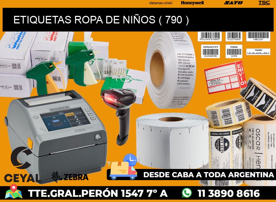 ETIQUETAS ROPA DE NIÑOS ( 790 )