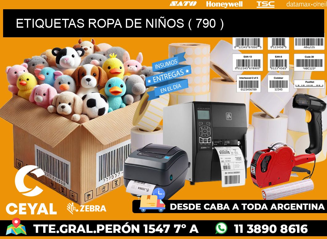 ETIQUETAS ROPA DE NIÑOS ( 790 )