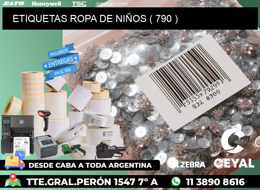 ETIQUETAS ROPA DE NIÑOS ( 790 )