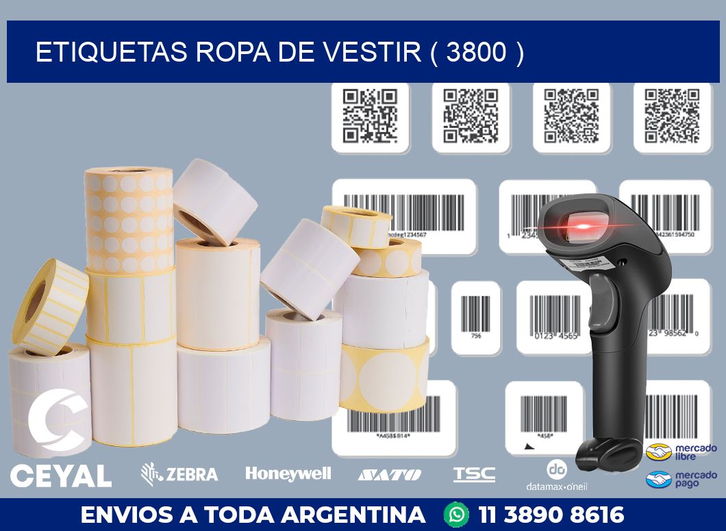 ETIQUETAS ROPA DE VESTIR ( 3800 )