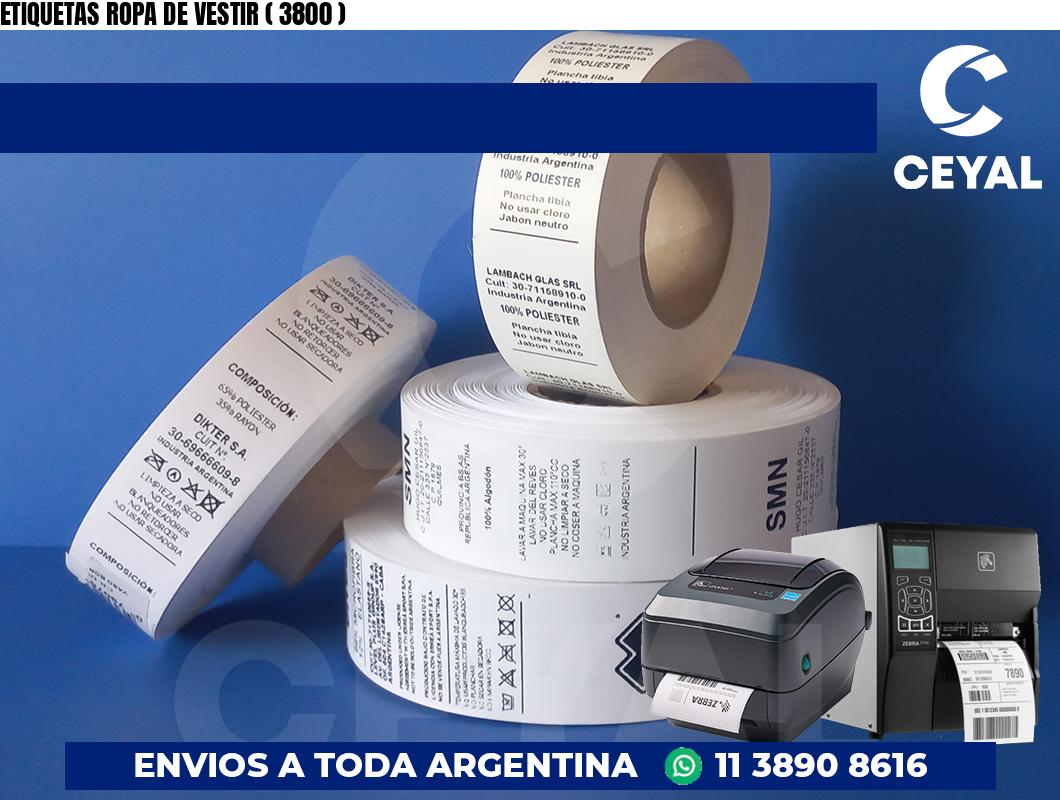 ETIQUETAS ROPA DE VESTIR ( 3800 )